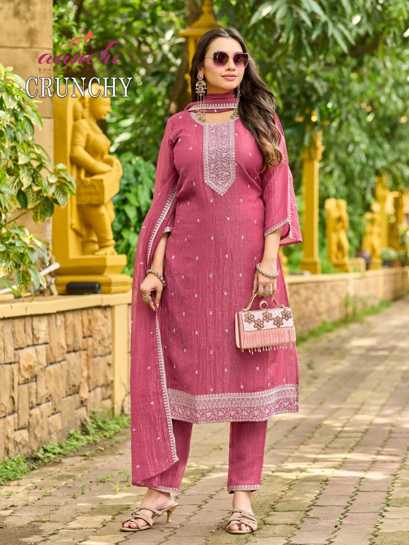 Crunchy By Aanchi Crunchy Kurti With Bottom Dupatta